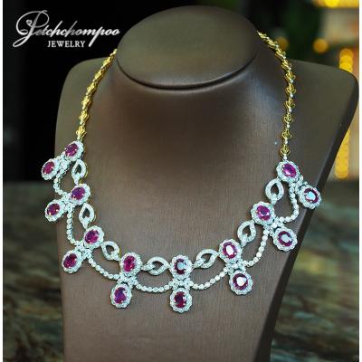 [023305] Myanma ruby with diamond necklace Discount 490,000