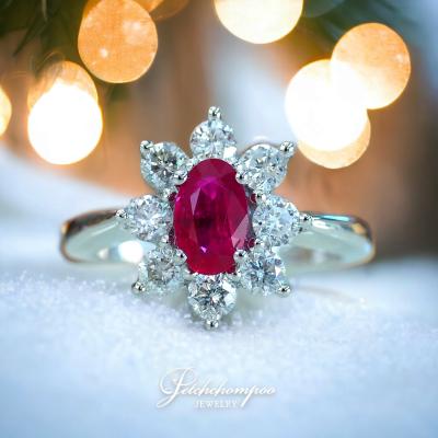 [28395] Burmese ruby ring, surrounded by Emil certified diamonds  59,000 