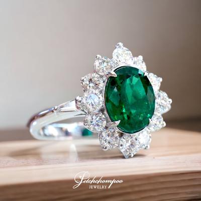 [27312] Zambia Emerald Ring Vivid Green 2.97 ct Cir GFCO  189,000 