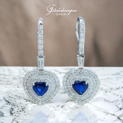 [28969] Blue sapphire with diamond earring  89,000 