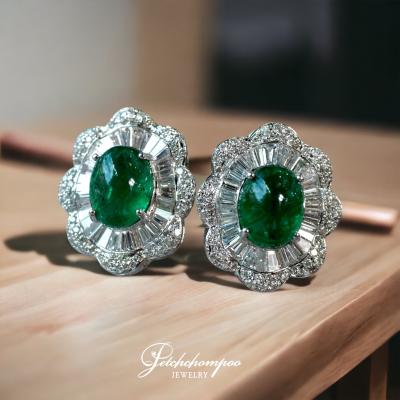[024475] Emerald with diamond earring  149,000 