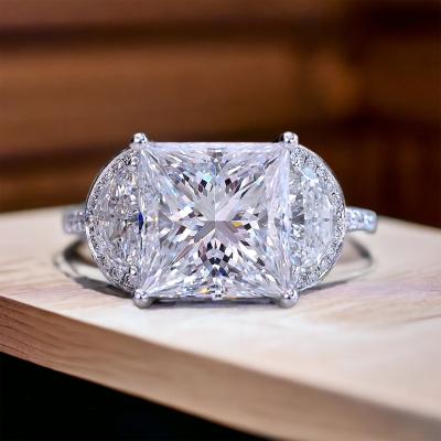 [28321] GIA certified princess cut diamond ring, 4.04 carats, D Color. Discount 3,590,000