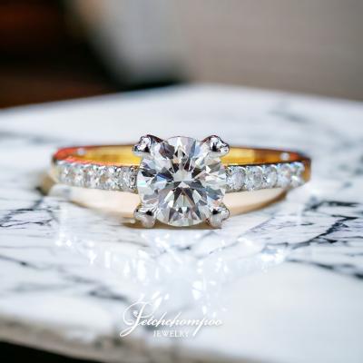 [28837] 0.91 carat H color VS1 triple excellent cut diamond ring Discount 169,000