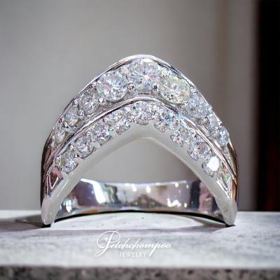 [008349] แหวนแพตตินั่มฝังเพชร1.15กะรัต Discount 49,000
