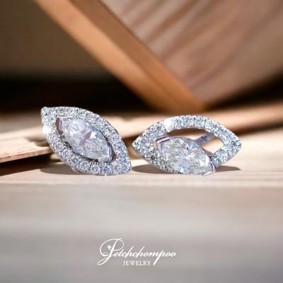 [27136] Marquis diamond earrings,each, 2 in 1  59,000 