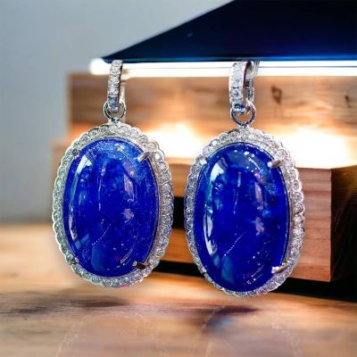 [022835] 30 Carats Blue Sapphire With Diamond Pendant  139,000 
