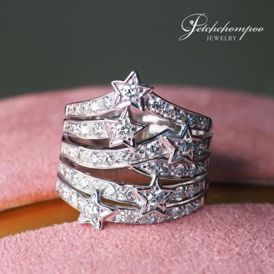 [26075] แหวนเพชรไขว้หน้ากว้าง  49,000 