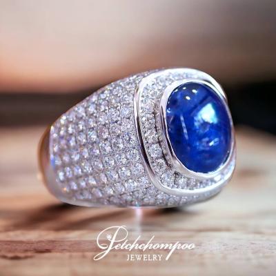 [26589] 8 Carat Unheated blue Sapphire with Diamond ring  159,000 