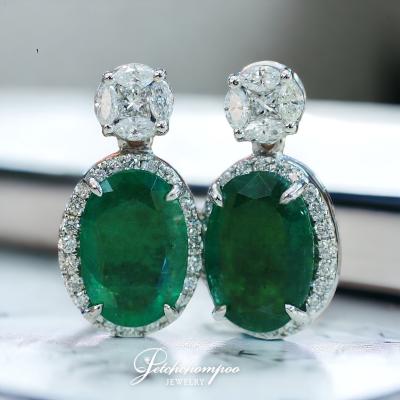 [28798] Zambia emerald with diamond earring  99,000 