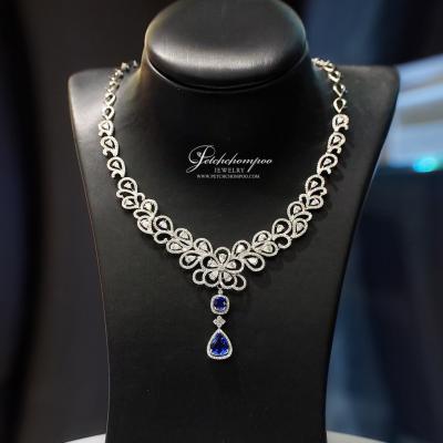 [023912] Diamond with Blue sapphire Necklace  699,000 