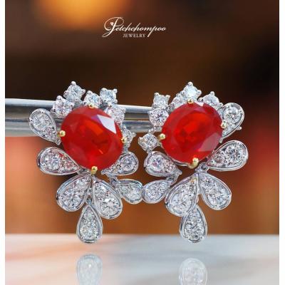 [28882] Fire Opal with diamond earring  129,000 