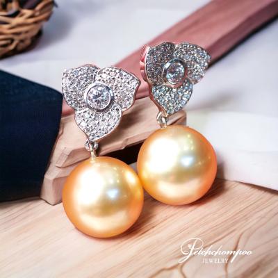 [26086] Southsea pearl with diamond Earring  59,000 