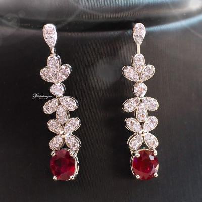 [26416] Ruby and diamond Earring  99,000 