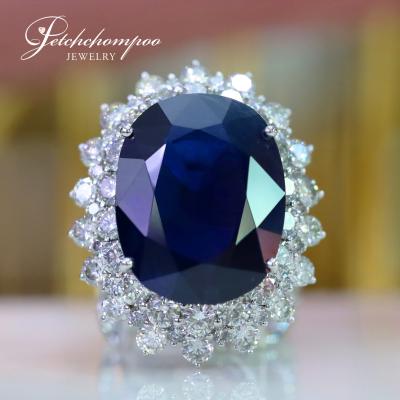 [26193] 25 Carat Siam Blue Sapphire with diamond  ring Discount 1,490,000