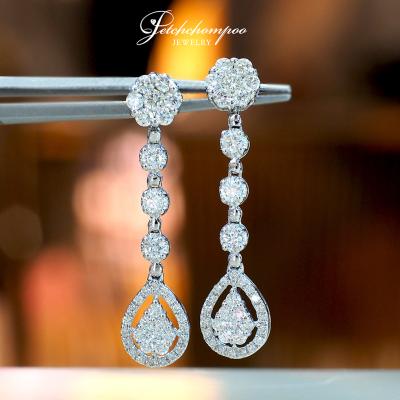 [28277] Diamond flower earrings 1.55 carats 2 in 1  79,000 