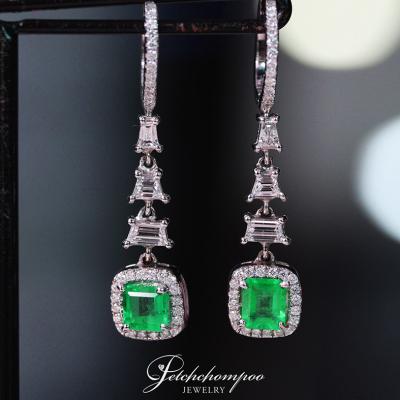 [021462] Columbia Emerald Earring Discount 57,000
