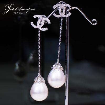 [26014] Southsea pearl with diamond Earring  89,000 