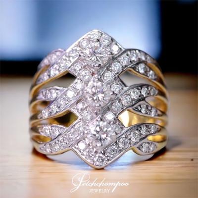 [010242] แหวนเพชรไขว้หน้ากว้าง 1.68กะรัต ลดราคาเหลือ 48,000
