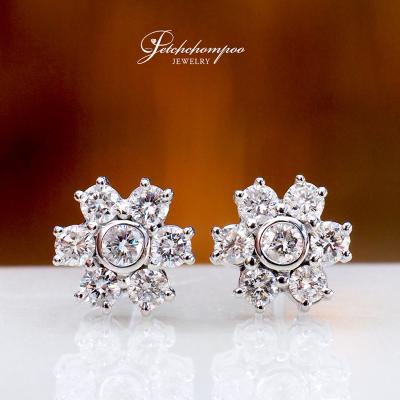 [28073] flower diamond earrings  29,000 
