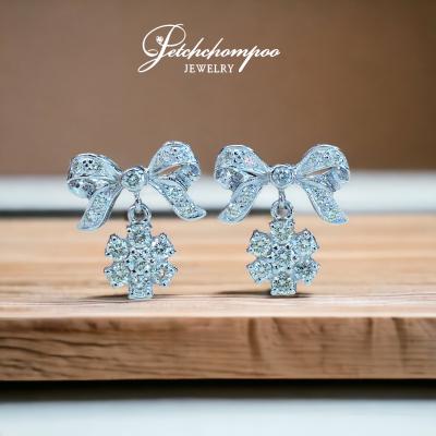 [27791] Diamond bow earrings Discount 39,000