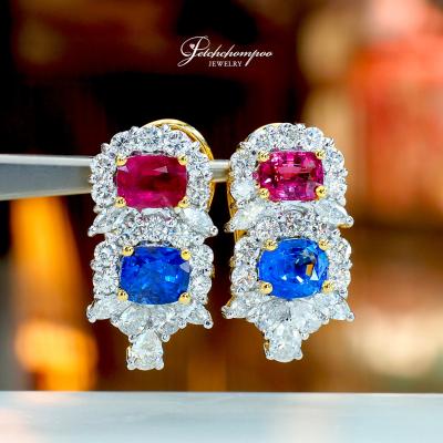 [28243] Blue Sapphire with Ruby earrings  159,000 