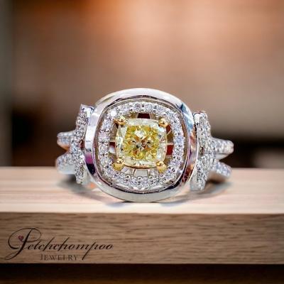 [25998] แหวนเพชร Fancy Yellow เม็ดกลาง 1.11 กะรัต HKD ลดราคาเหลือ 99,000