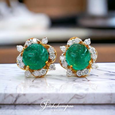[28931] Colombia emerald with diamond earring  49,000 
