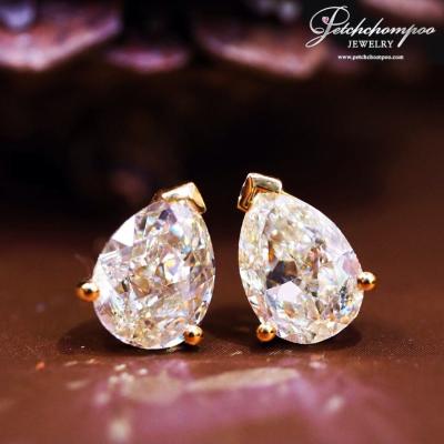 [023743] 2 Carat each Pear Shape Diamond Earring Discount 429,000
