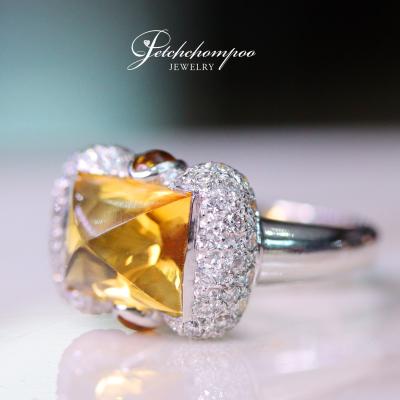 [001739] Citrine ring with diamonds Discount 19,900