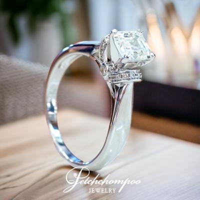 [27748] GIA Asscher Cut Diamond Ring 1.01 Carat H VS1 Discount 159,000