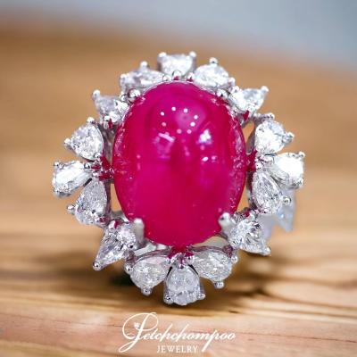 [26591] 11 Carat Sugar loaf Ruby Bur ma with Diamond ring  159,000 