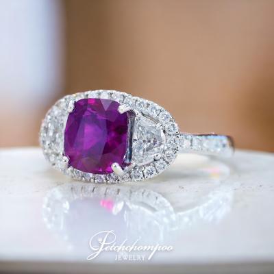 [28963] 2.67 carat unheated ceylon  ruby with diamond ring  159,000 