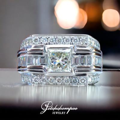 [27904] แหวนเพชรชาย Princess Cut 1.50 กะรัต ลดราคาเหลือ 239,000