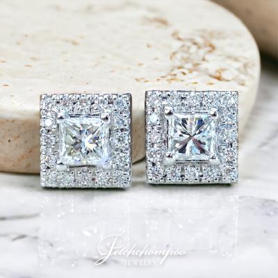 [28291] Princess cut diamond earrings,  69,000 