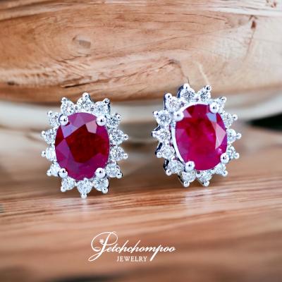 [26887] Ruby and diamond Earring  49,000 
