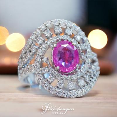 [28845] แหวน Pink sapphire 2.02 กะรัต ล้อมเพชร  89,000 