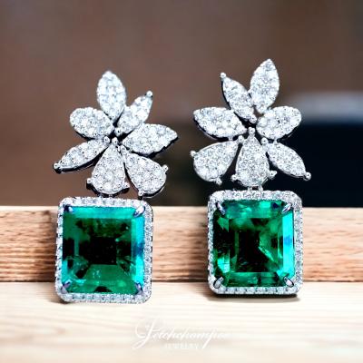 [26864] Emerald and diamond Earring  139,000 